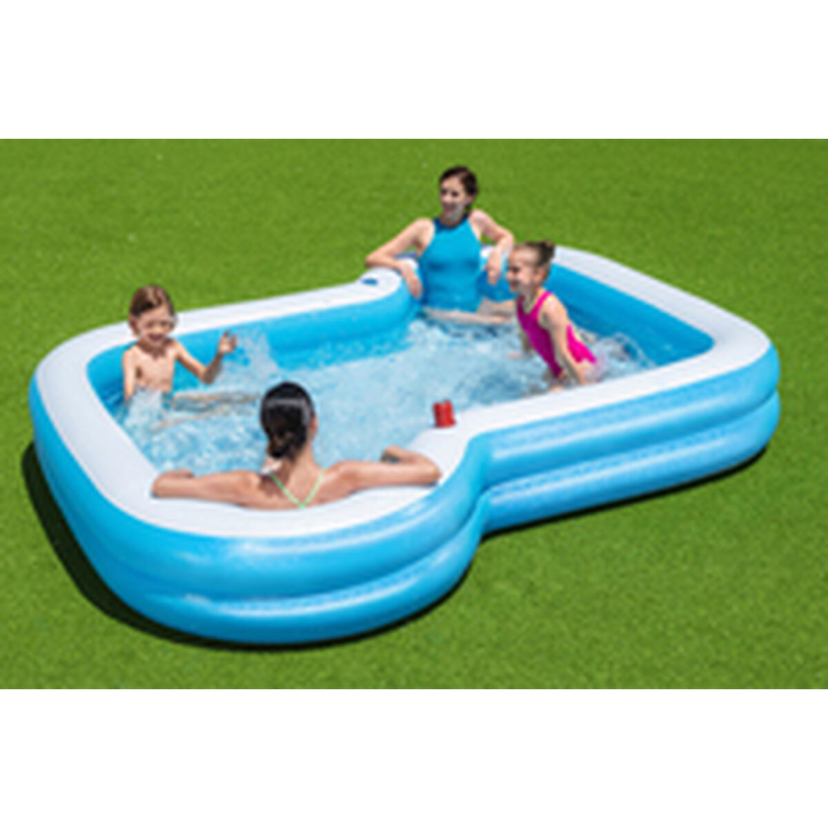 Bestway Uppblåsbar Pool 2 Kammare Family 305x274x46 cm +3 år Trädgård 54321 - 13