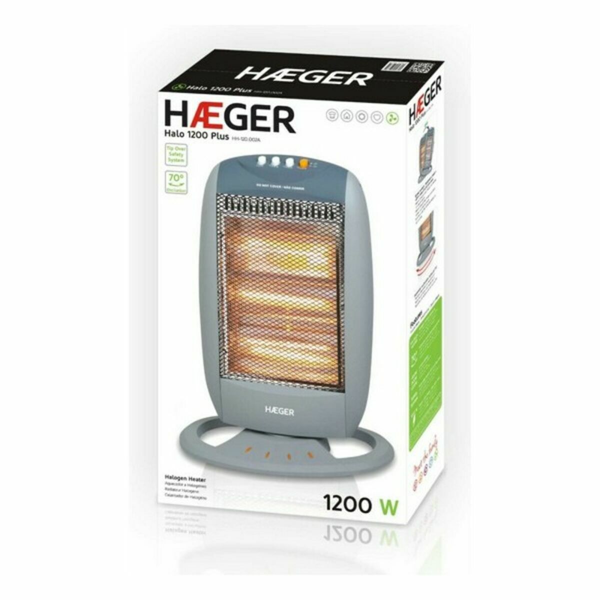 Halogenvärmare Haeger HH-120.002A 1200 W Vit - 6
