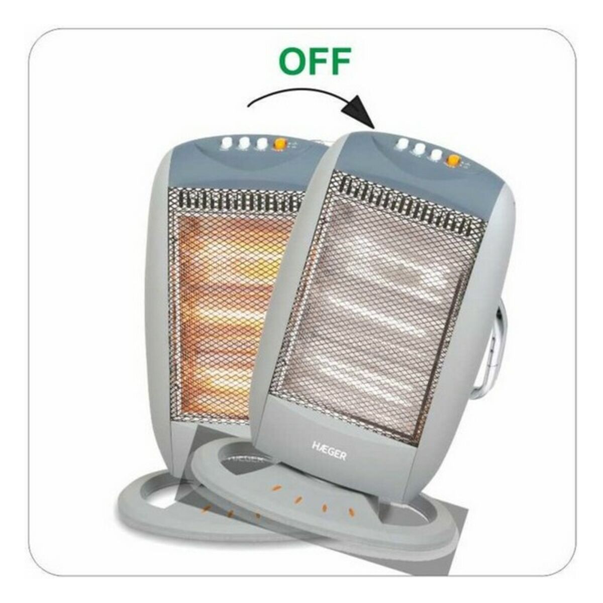 Halogenvärmare Haeger HH-120.002A 1200 W Vit - 3