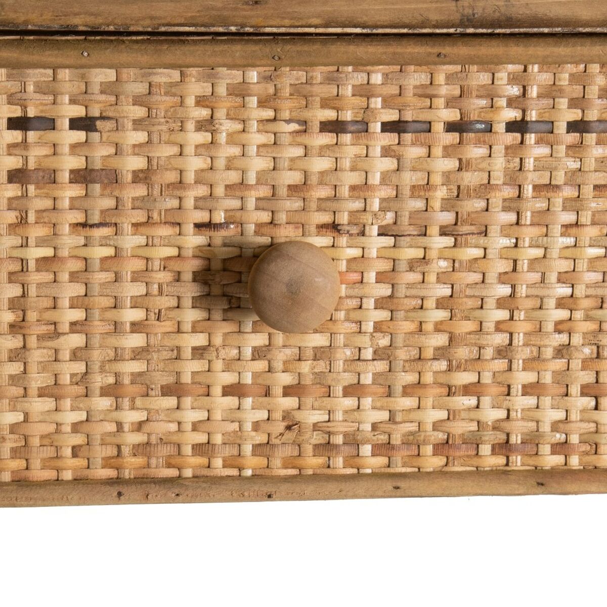 Skänk RATÁN Naturell Rattan Granträ Trä MDF 91 x 36 x 80 cm - 4