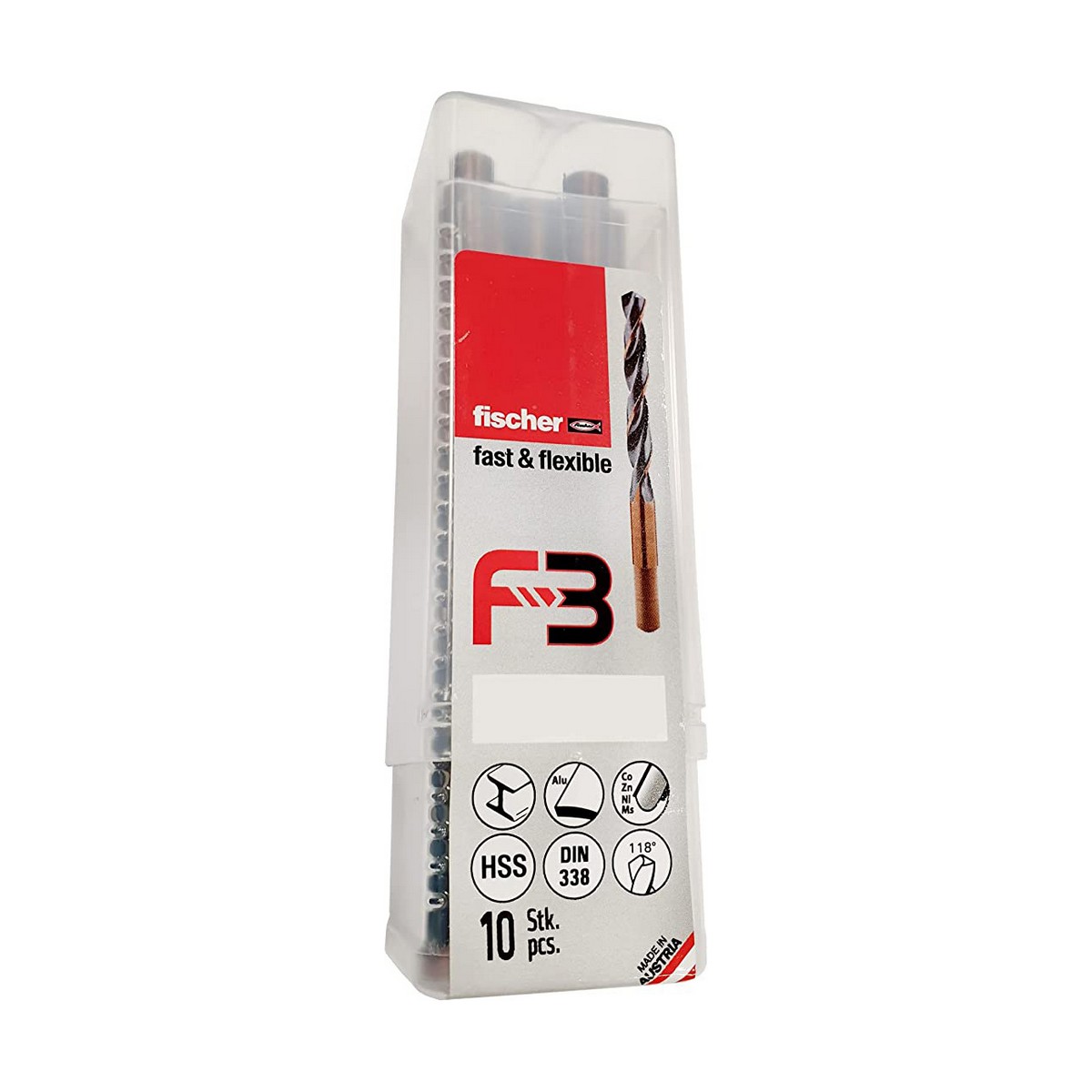 Metallborr Fischer f3 hss-r din Ø 9,5 MM (10 antal) - 3