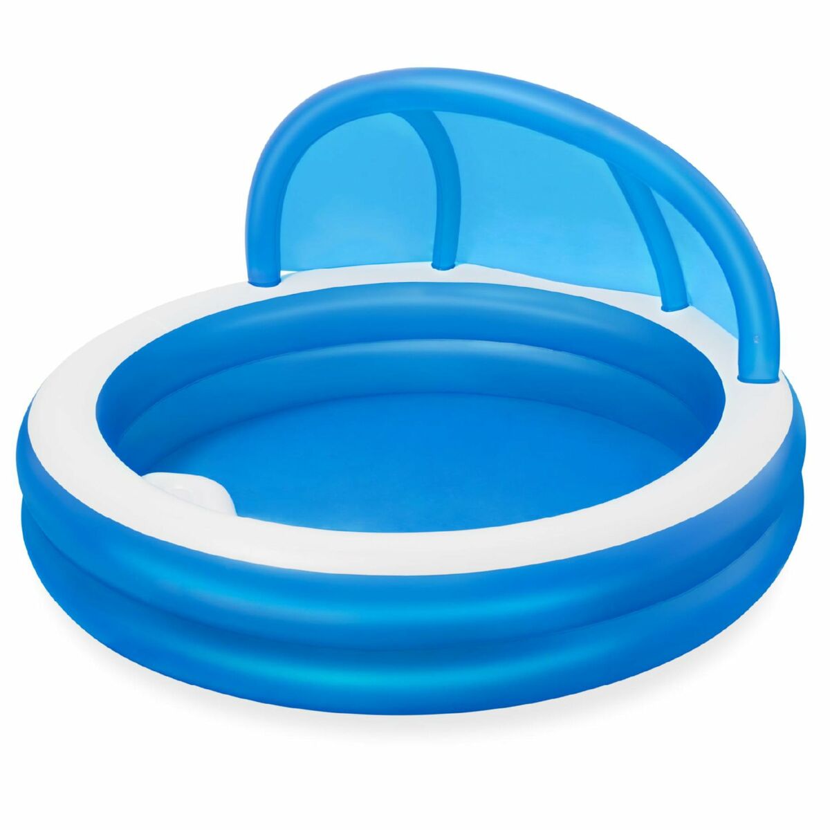 Bestway Uppblåsbar Pool 2 Kammare Parasoll 241x241x140 cm +6 År Trädgård 54337 - 12