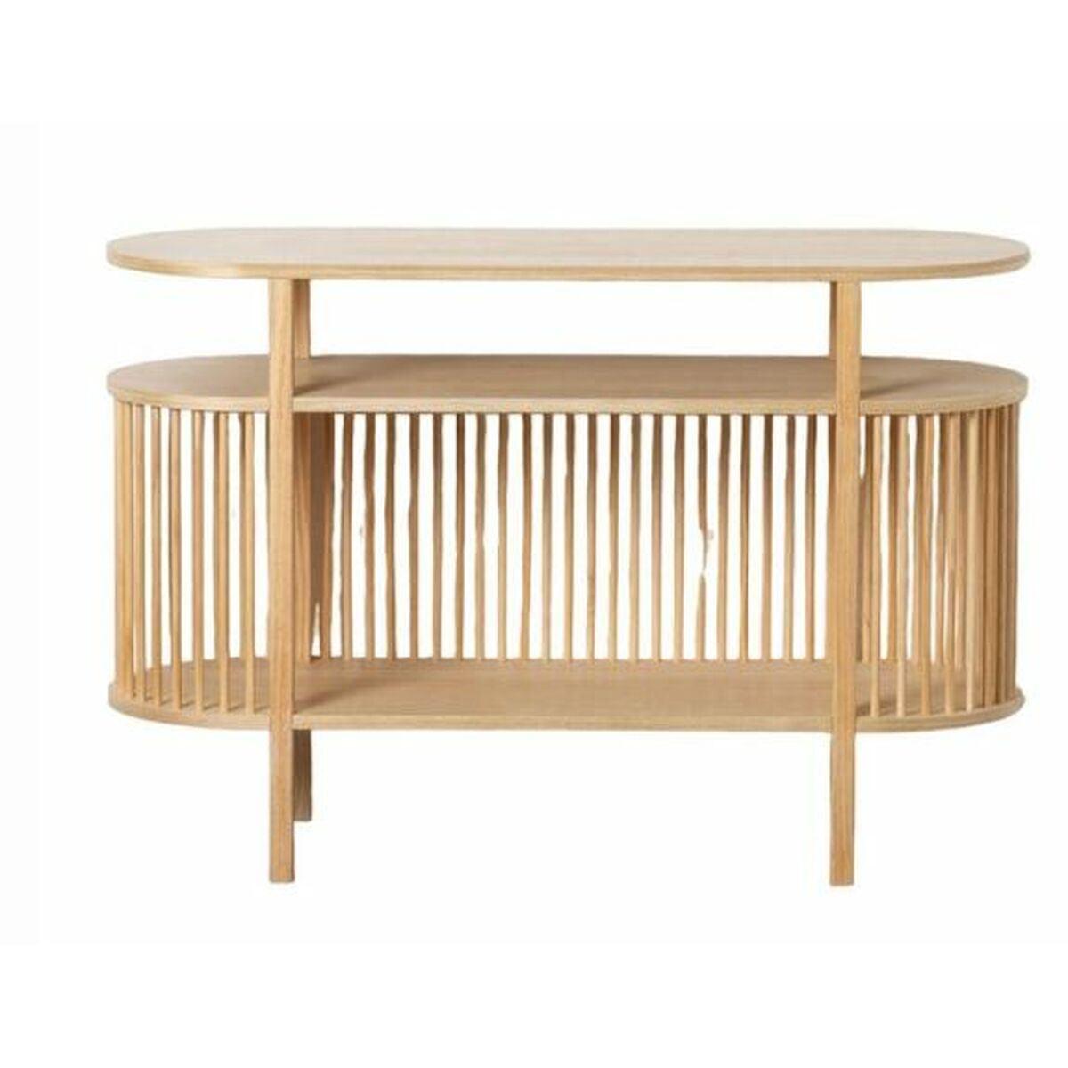Skänk STICK Naturell furuträ Trä MDF 120 x 40 x 80 cm