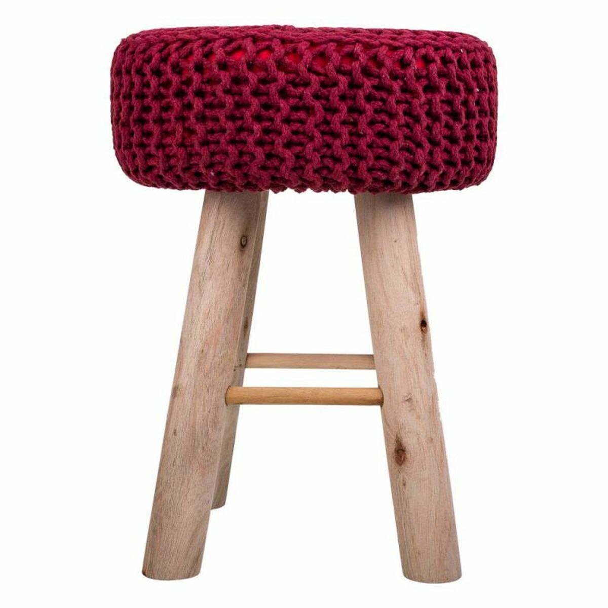Sittpall Alexandra House Living Bordeaux Bambu Badsvamp Trä MDF 32 x 44 x 32 cm - 2