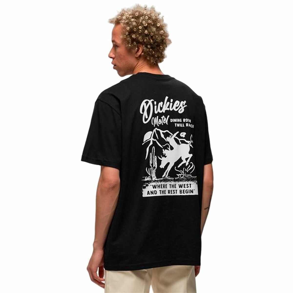 T-shirt med kortärm Herr Dickies Dighton Svart - 3