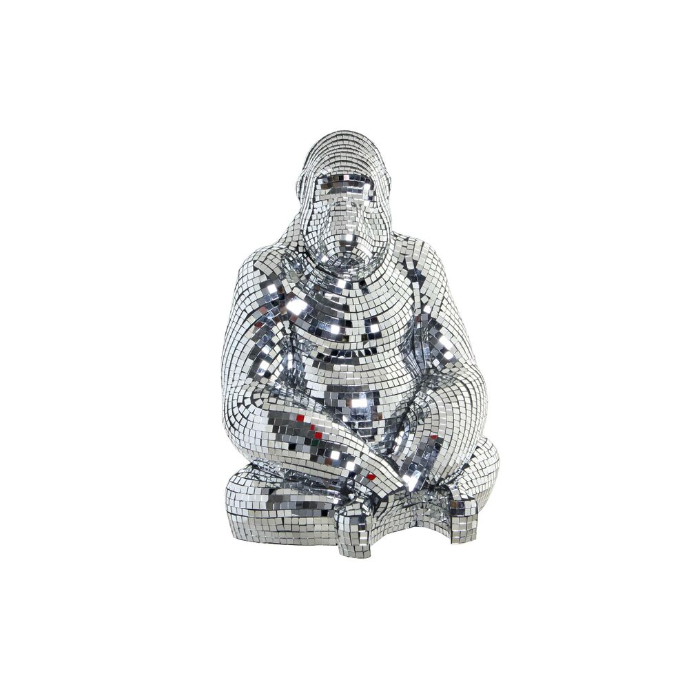 Prydnadsfigur DKD Home Decor Silvrig Harts Gorilla (35 x 31 x 46 cm) - 2