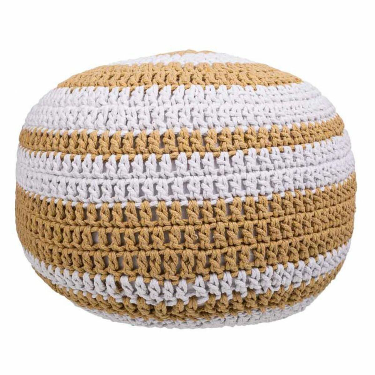 Puff Alexandra House Living Vit Brun polystyren 45 x 30 x 45 cm - 2