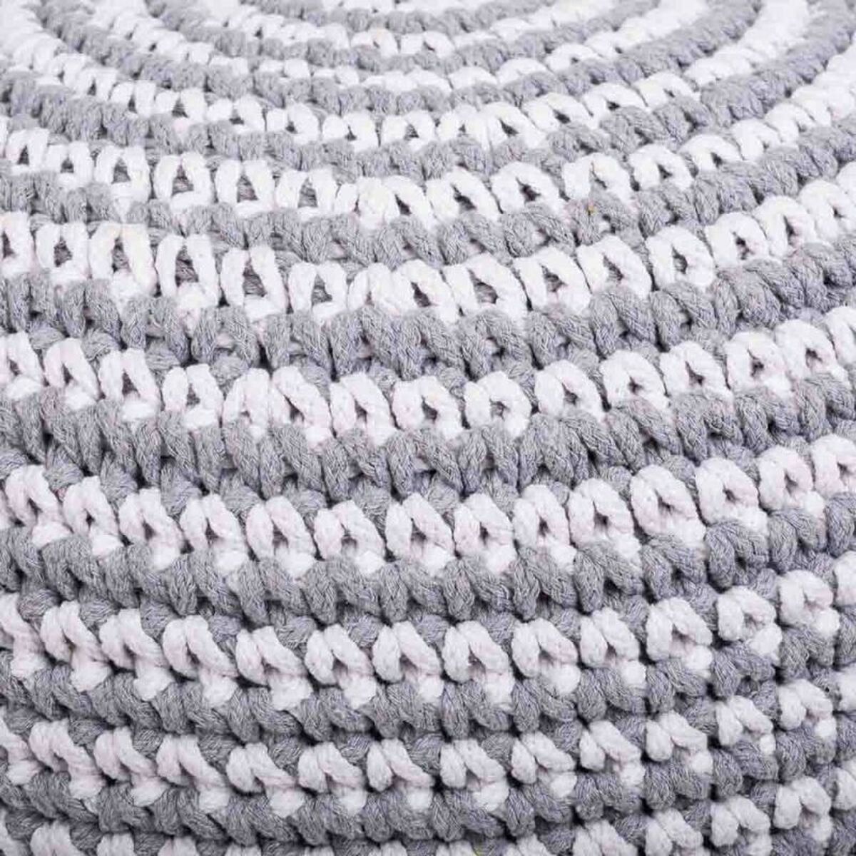 Puff Alexandra House Living Vit Grå polystyren 45 x 30 x 45 cm - 3