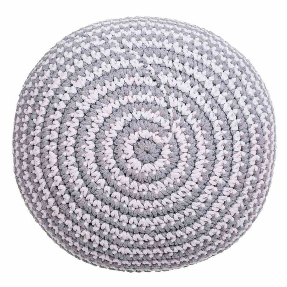 Puff Alexandra House Living Vit Grå polystyren 45 x 30 x 45 cm - 4