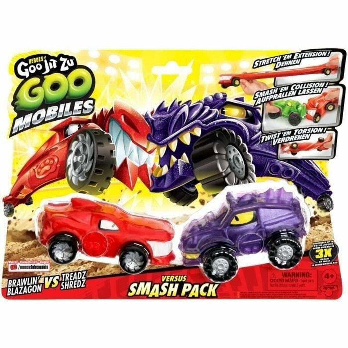 Actionfigur Moose Toys GOO MOBILES - BLAZAGON VS TREADS SHREDZ Röd
