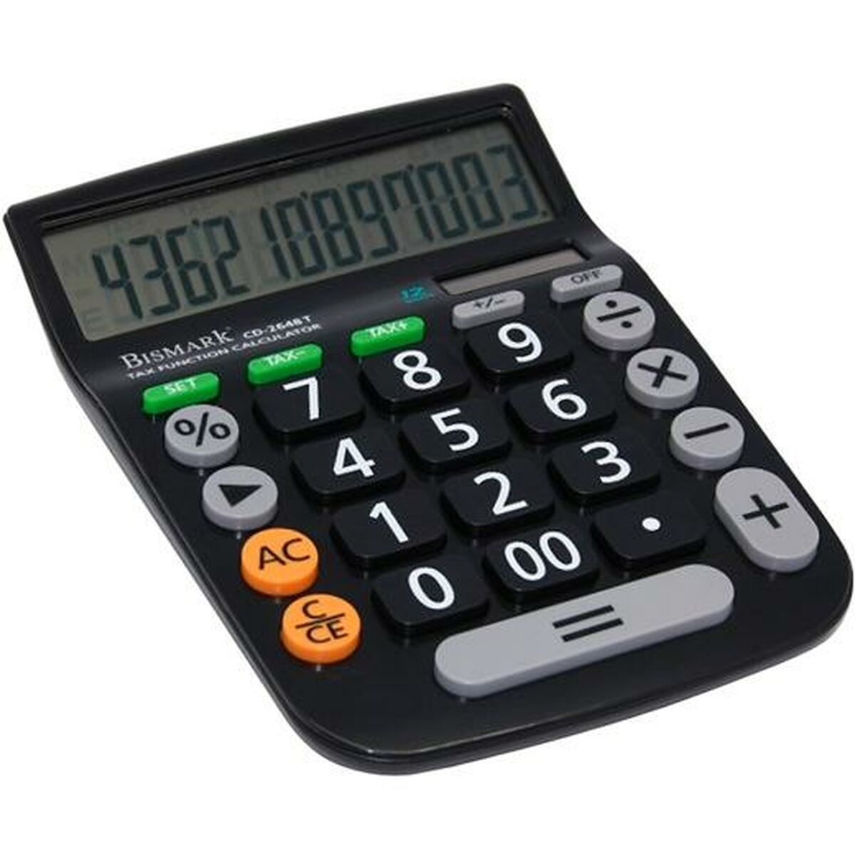 Kalkylator Bismark CD-2648T Svart - 2