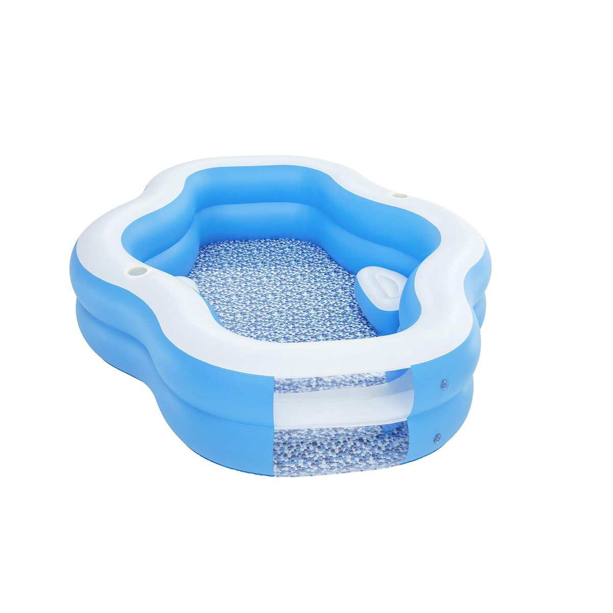 Bestway Uppblåsbar Familjepool 270x198x51 cm +6 År Trädgård 54409 - 4