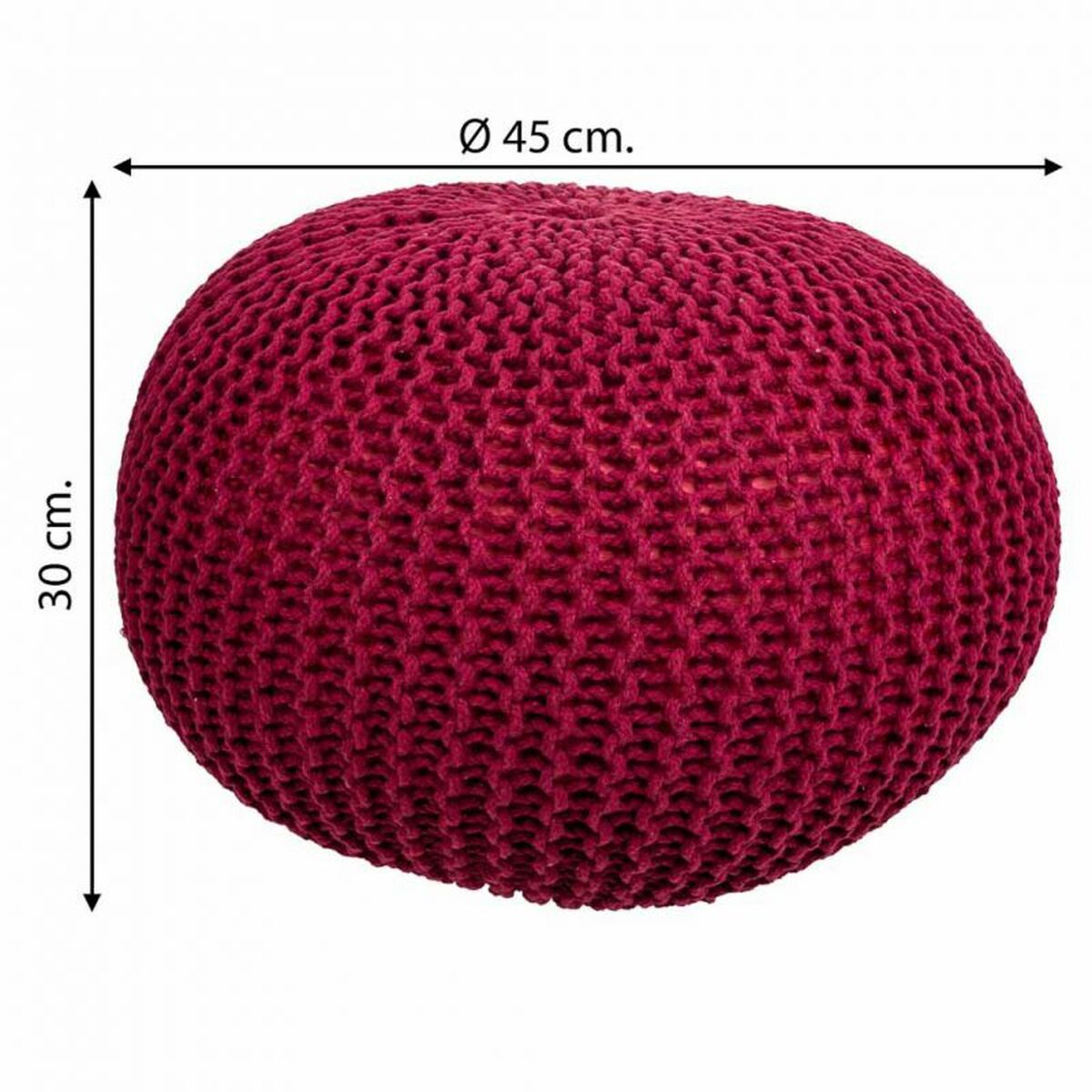 Puff Alexandra House Living Bordeaux polystyren 45 x 30 x 45 cm - 5