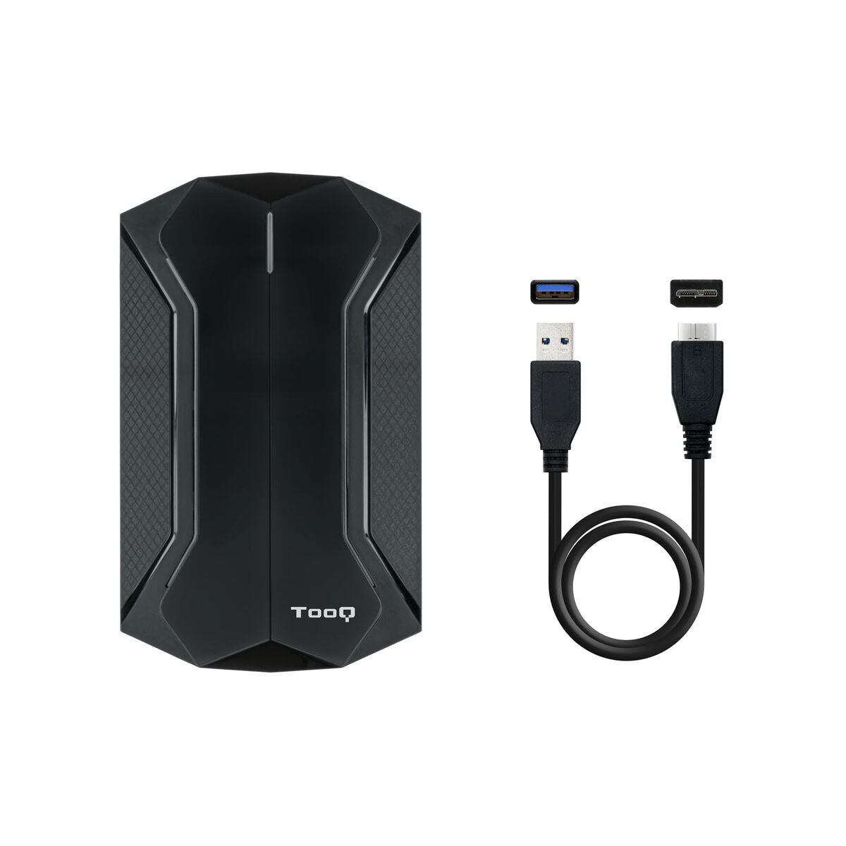 Hårddiskkabinett TooQ TQE-2599RGB Svart 2,5" - 8