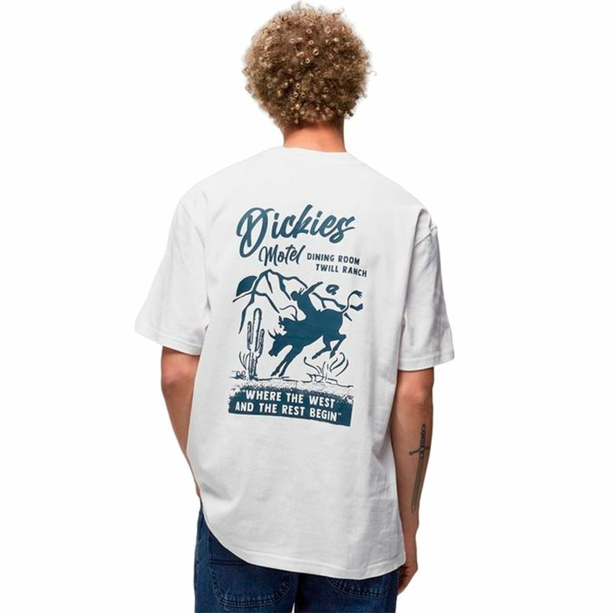 T-shirt med kortärm Herr Dickies Dighton Vit - 3