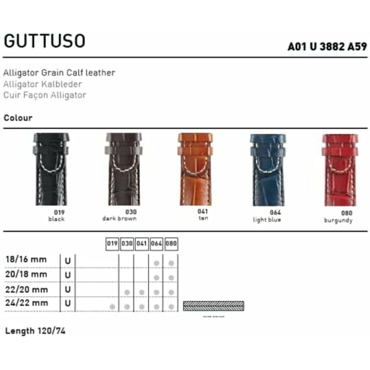 Klockarmband Morellato A01U3882A59041CR24 24 mm Brun - 2
