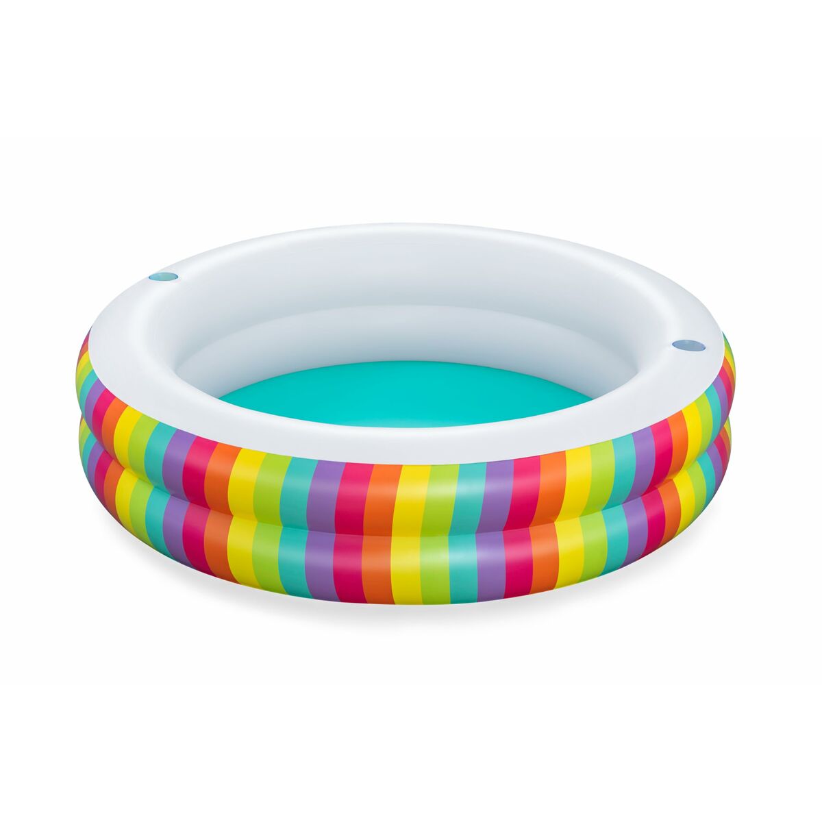 Bestway Barnpool 2 Ringar Regnbåge 206x206x51 cm +6 År Trädgård 54443 - 4
