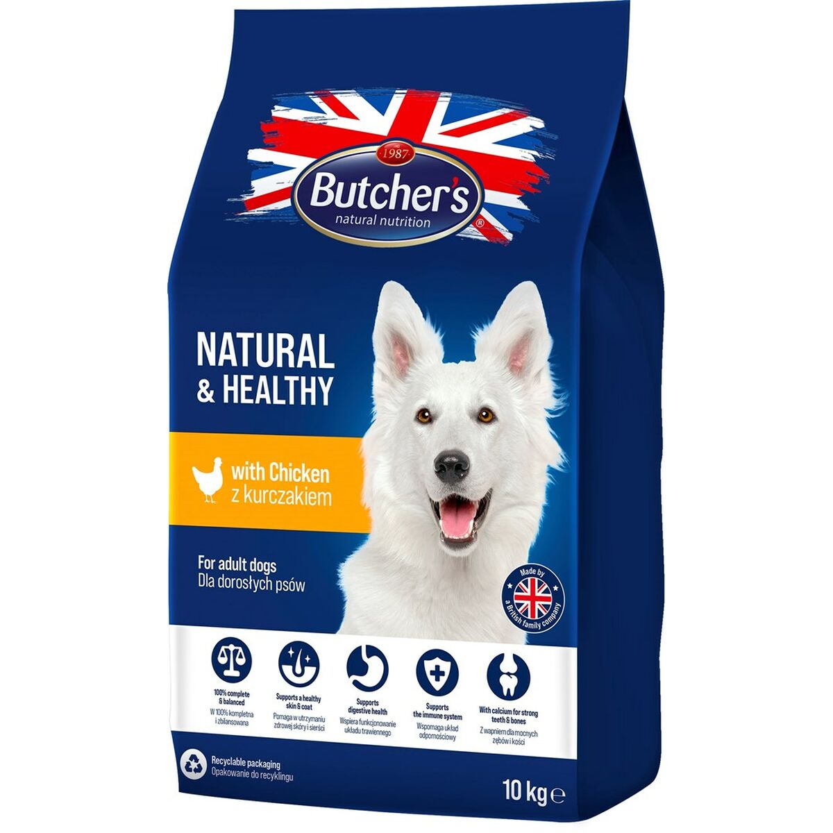 Foder Butcher's Natural & Healthy Vuxen Kyckling 10 kg