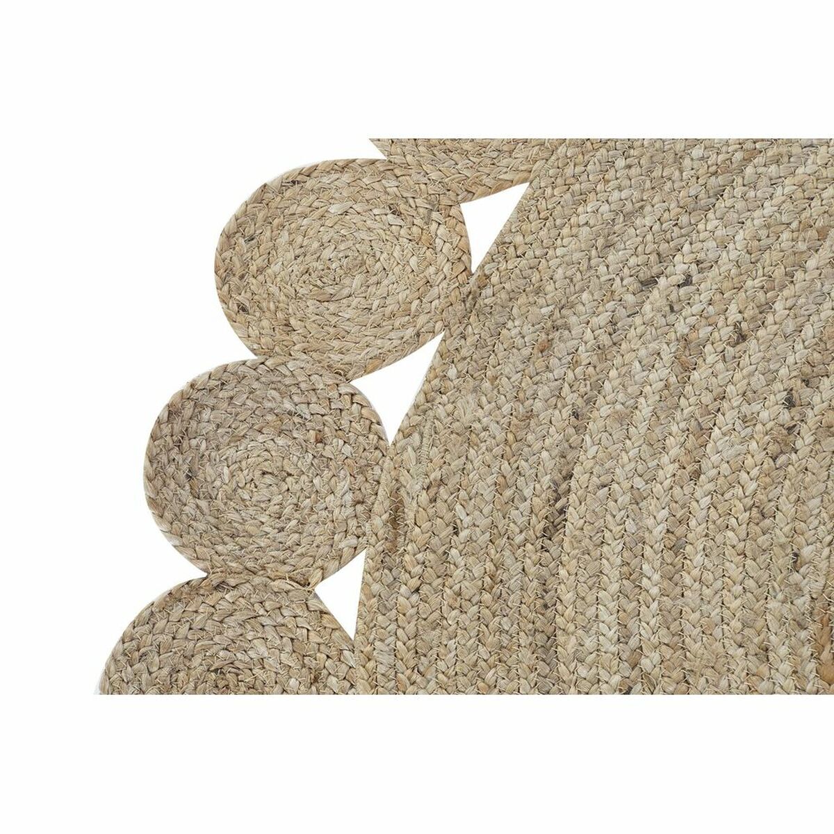 Matta DKD Home Decor 200 x 200 x 1 cm Naturell Brun Polyester Jute - 8