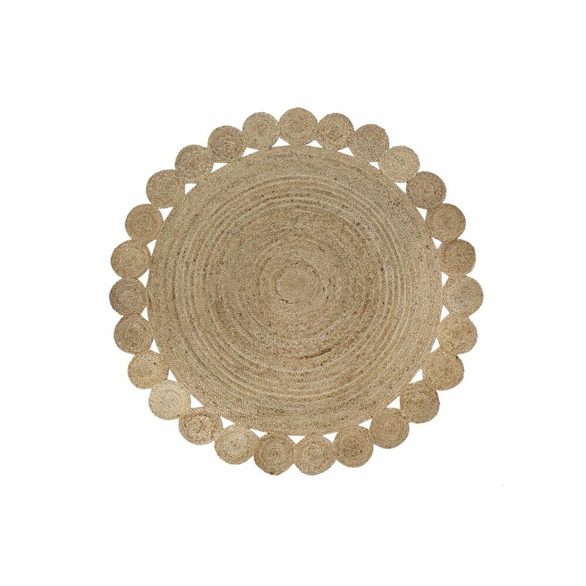 Matta DKD Home Decor 200 x 200 x 1 cm Naturell Brun Polyester Jute - 7