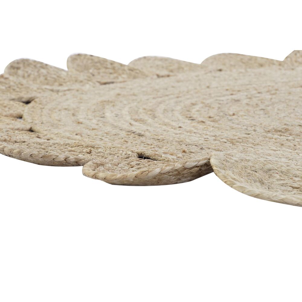 Matta DKD Home Decor 200 x 200 x 1 cm Naturell Brun Polyester Jute - 3