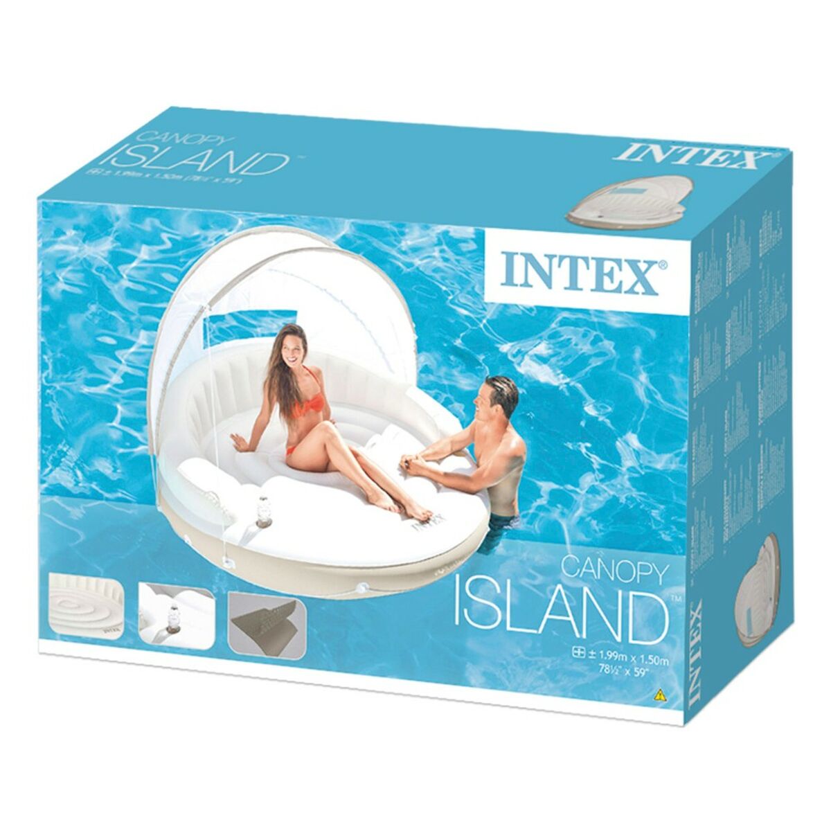 Uppblåsbar Ö Intex Canopy 199 x 150 cm - 2