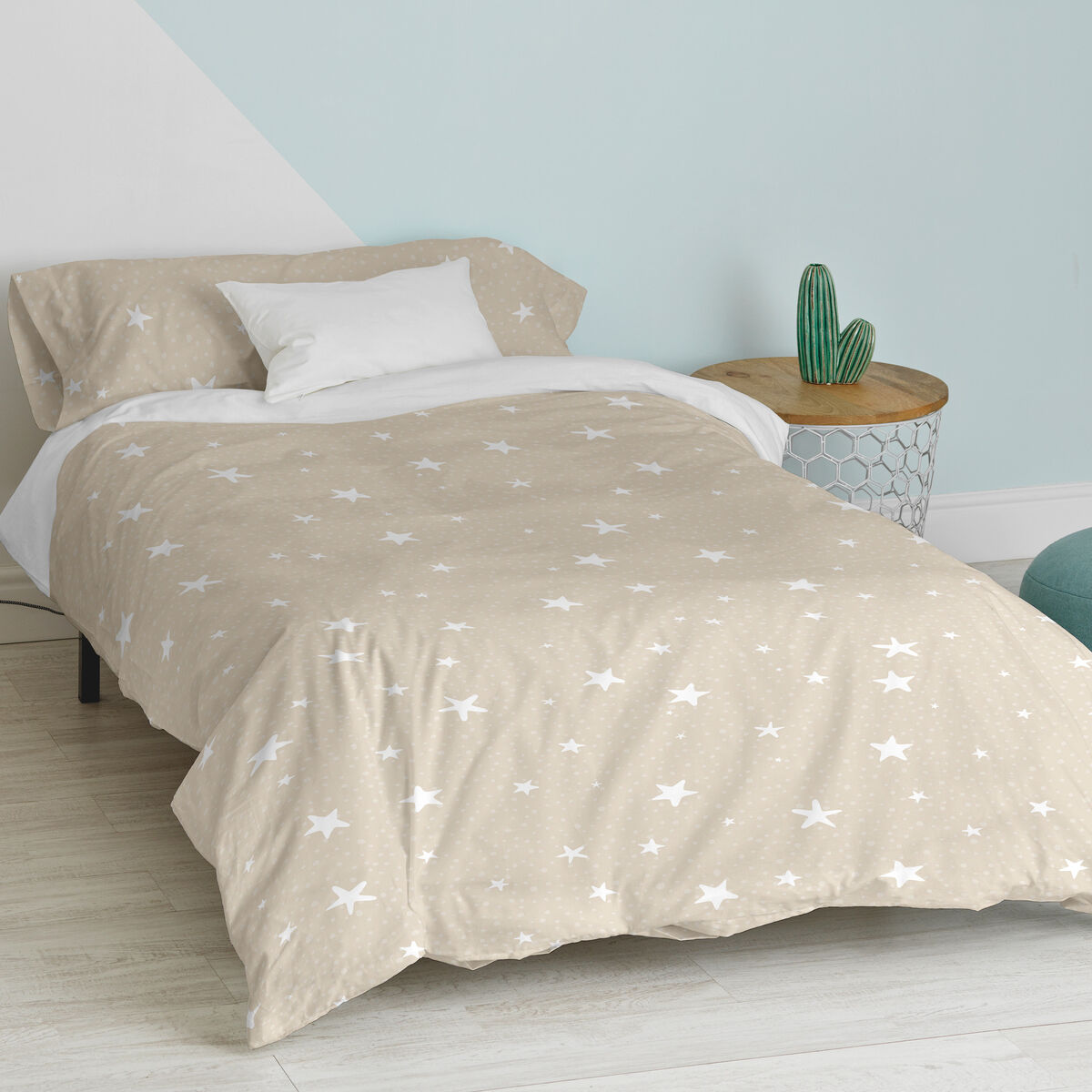 Täckslagsset HappyFriday Basic Kids Beige Säng 80/90 2 Delar - 9