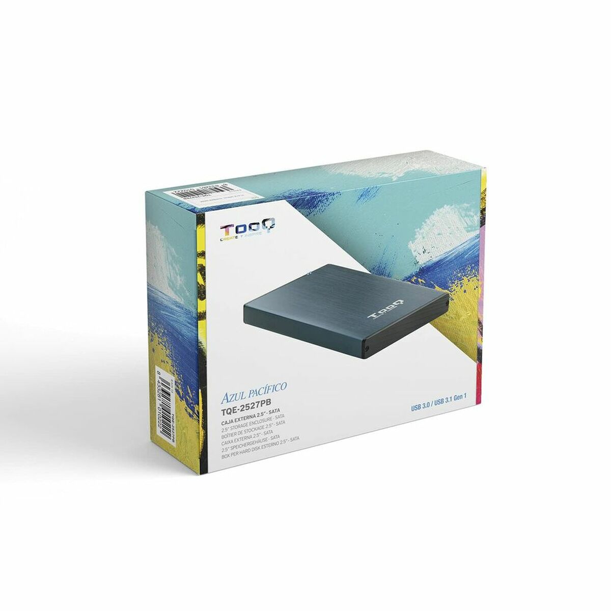 Hårddiskkabinett TooQ TQE-2527PB Svart 2,5" - 5