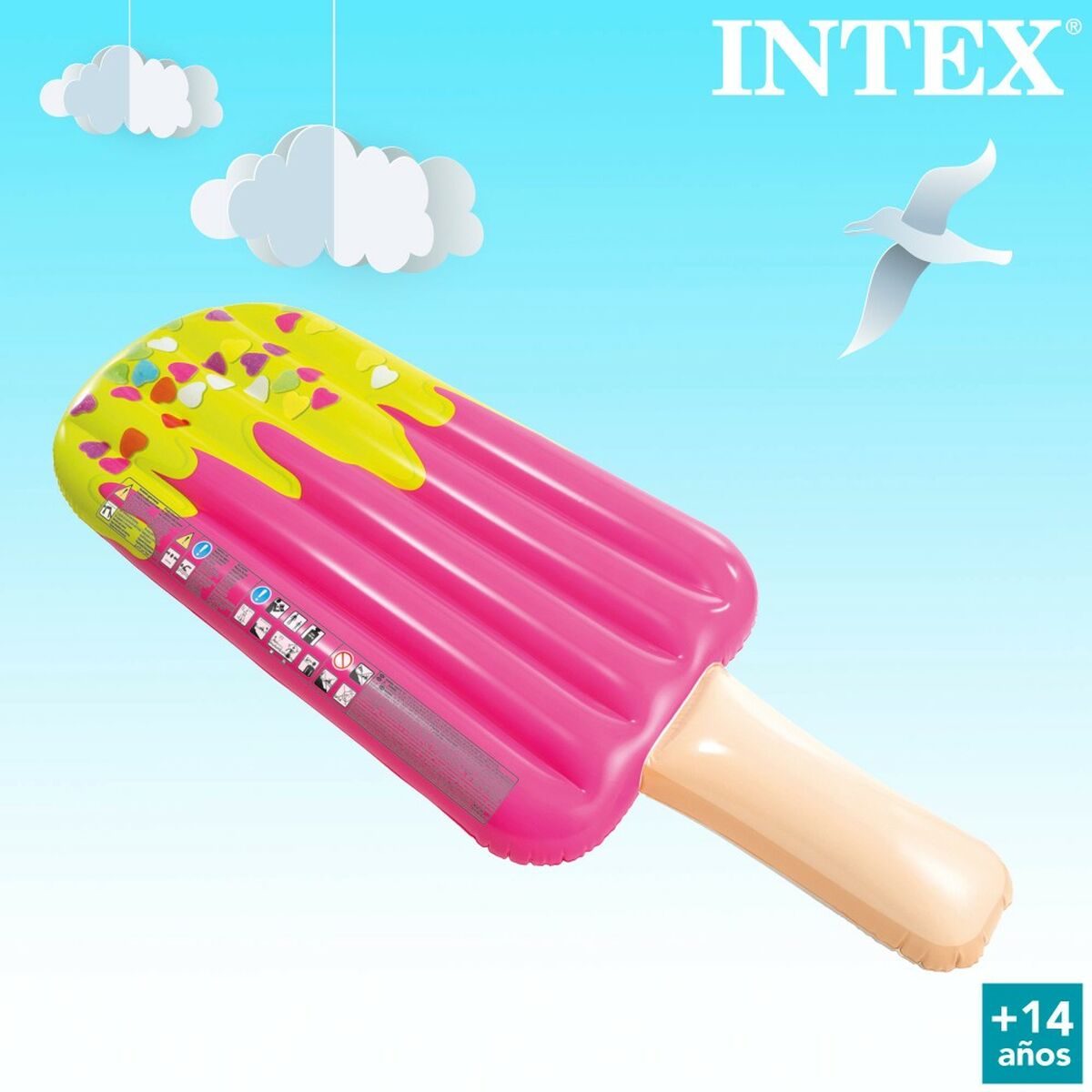 Luftmadrass Intex Glass Rosa 76 x 20 x 191 cm (6 antal) - 2