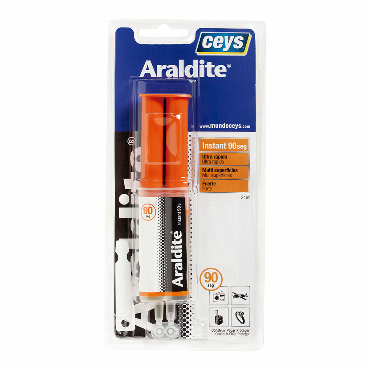 Omedelbar vidhäftning Ceys Araldite 24 ml - 2