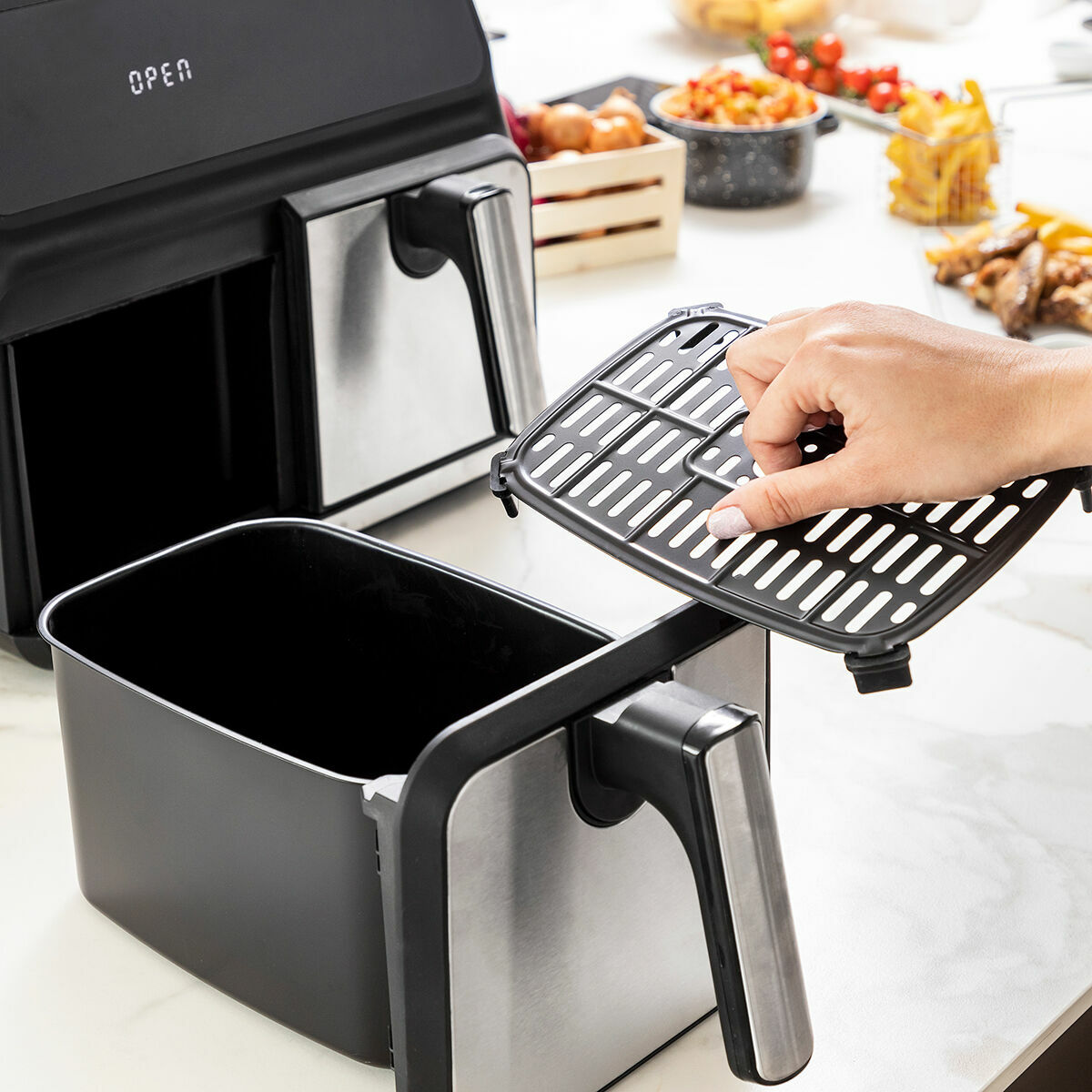 Luftfritös InnovaGoods Svart 3400 W 8 L Rostfritt stål (Renoverade A) - 14
