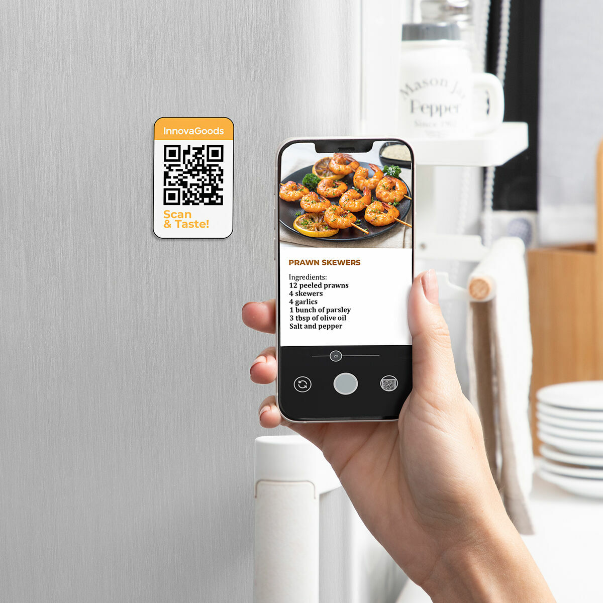 Luftfritös InnovaGoods Svart 3400 W 8 L Rostfritt stål (Renoverade A) - 7