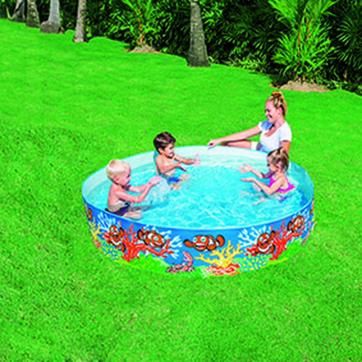 Bestway Trädgårdspool i hård PVC för barn Marina 183x38 cm +2 år 55030 - 5