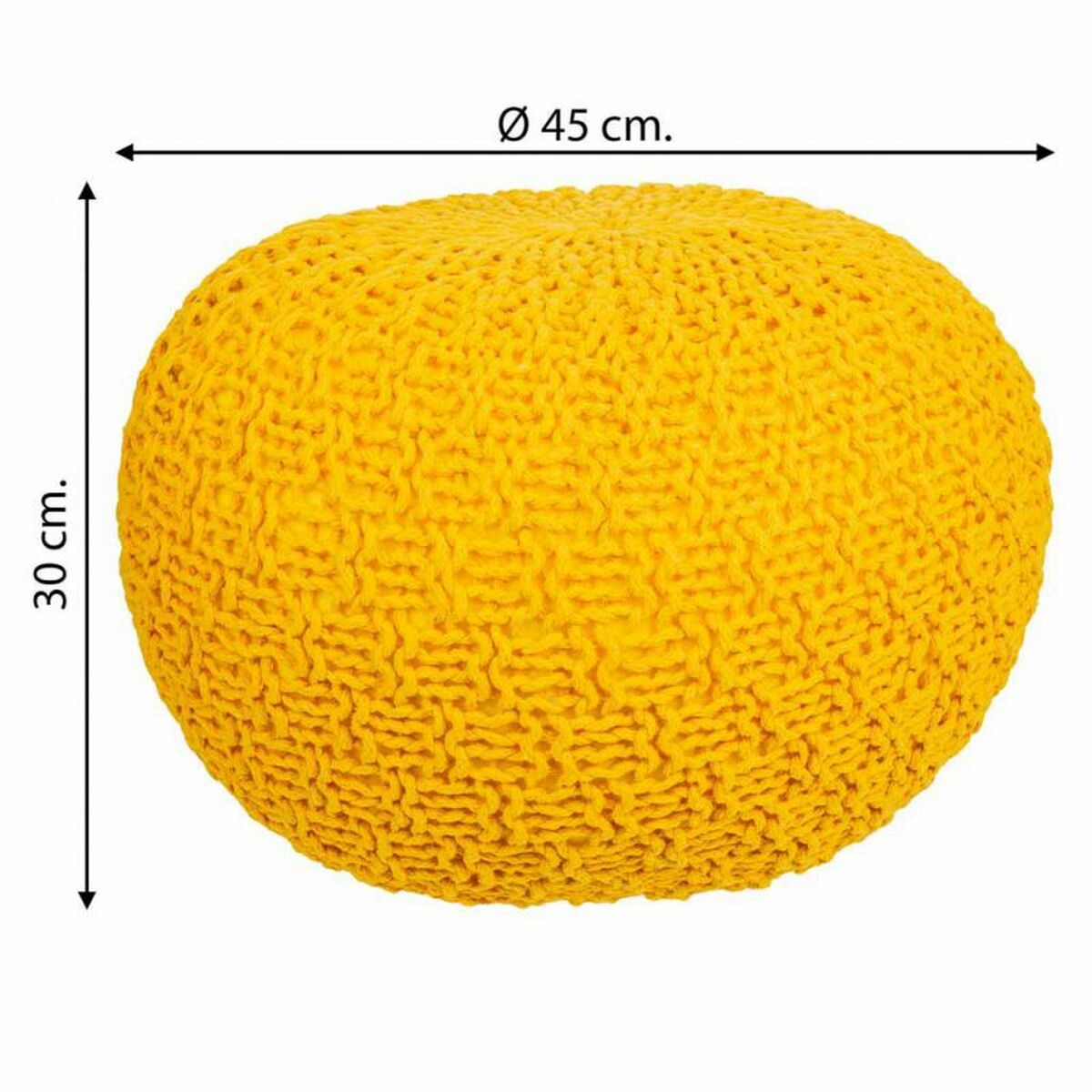 Puff Alexandra House Living Gul polystyren 45 x 30 x 45 cm - 5