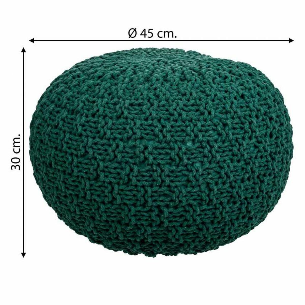 Puff Alexandra House Living Mörkgrön polystyren 45 x 30 x 45 cm - 5