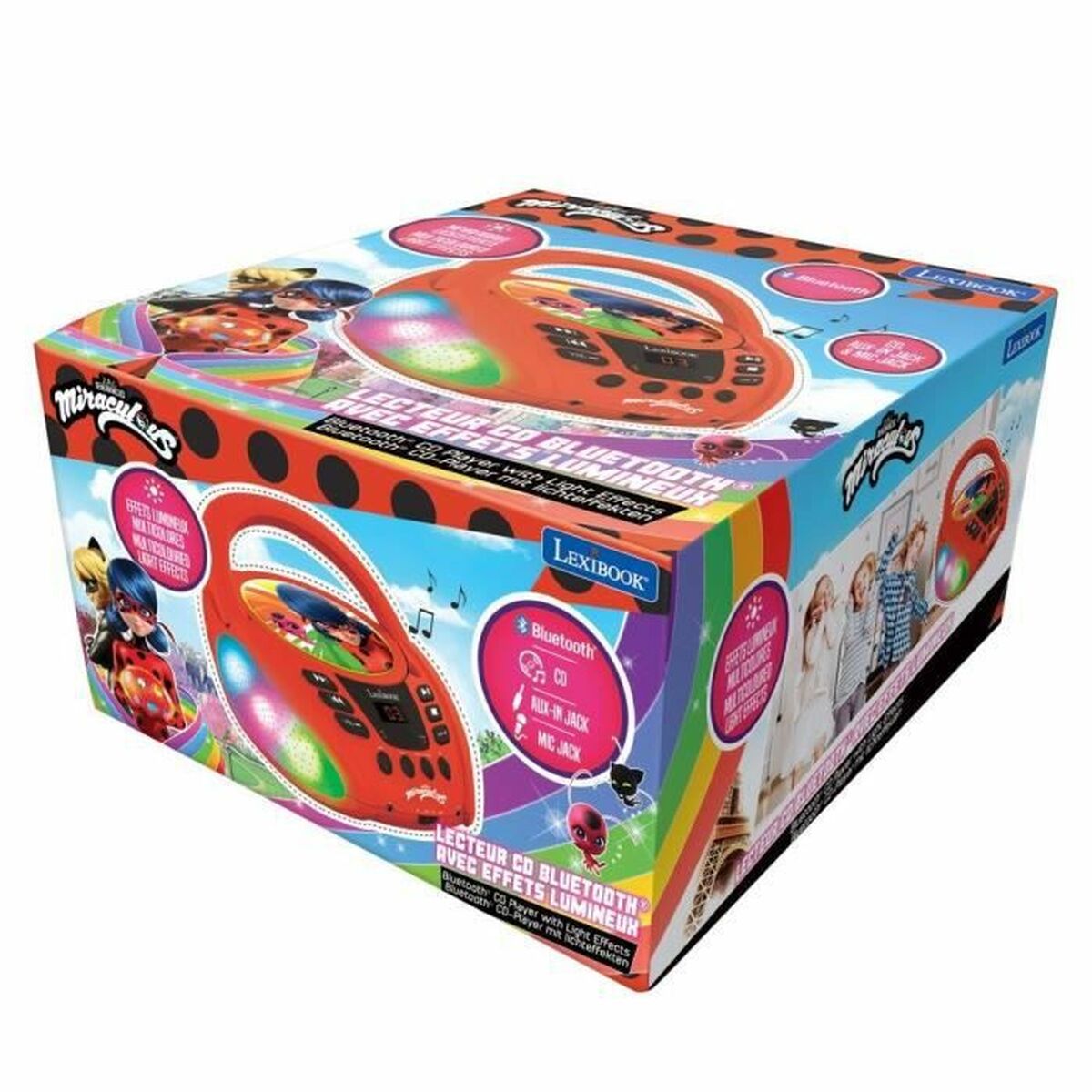 CD/MP3-spelare Lexibook Miraculous Bluetooth 5.0 Röd - 5