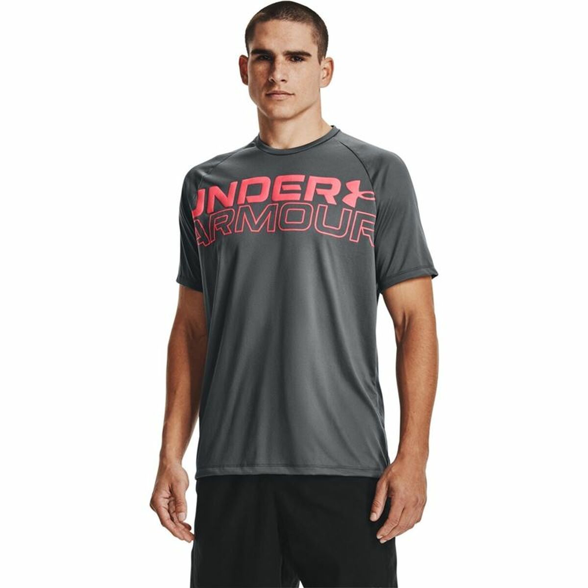 T-shirt med kortärm Herr Under Armour Tech 2.0 Mörkgrå - 6