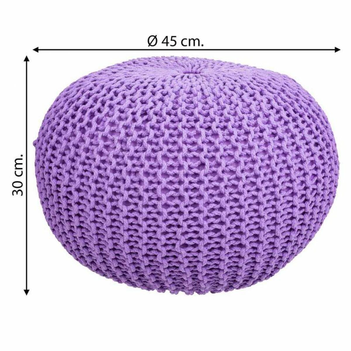 Puff Alexandra House Living Violett polystyren 45 x 30 x 45 cm - 5