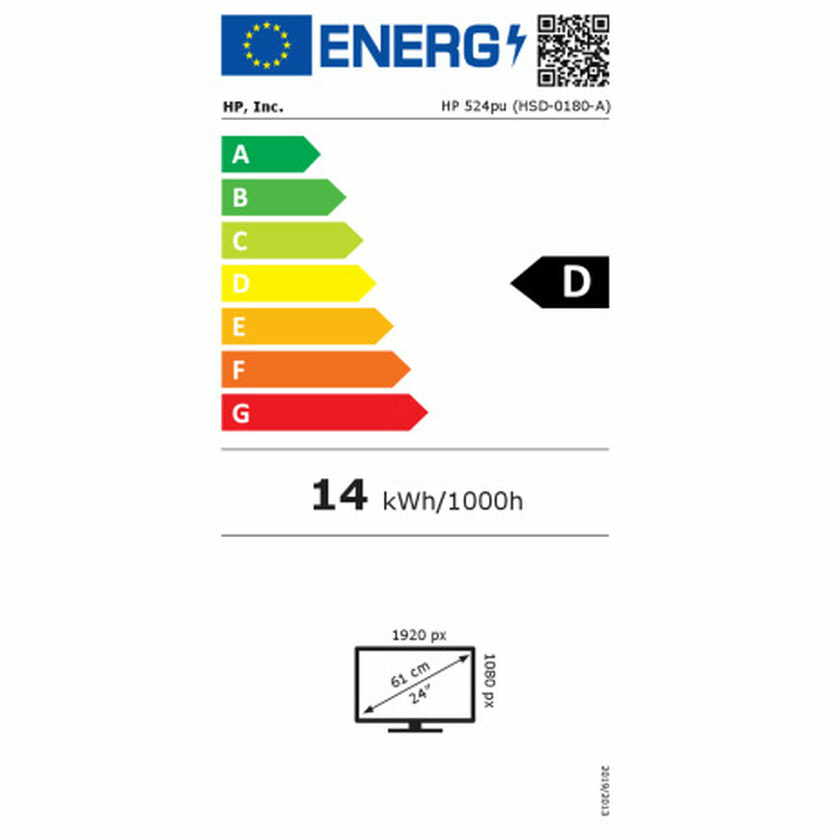 Monitor HP 9D9V7AA#ABB Full HD 23,8" - 8