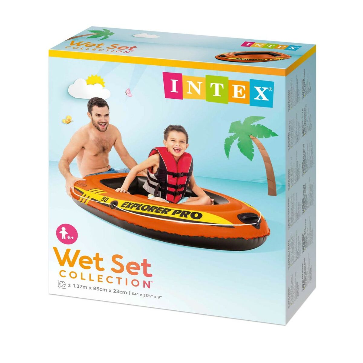 Uppblåsbar båt Intex Explorer Pro 50 4 antal 137 x 23 x 85 cm - 2