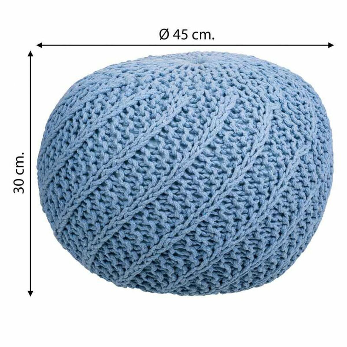 Puff Alexandra House Living Ljusblå polystyren 45 x 30 x 45 cm - 5