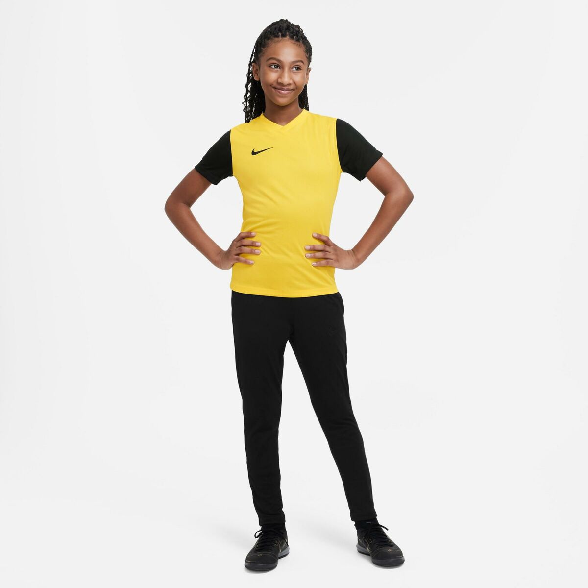 Barn T-shirt med kortärm Nike TIEMPO PREMIER 2 TEE DH8389 719 Gul - 2