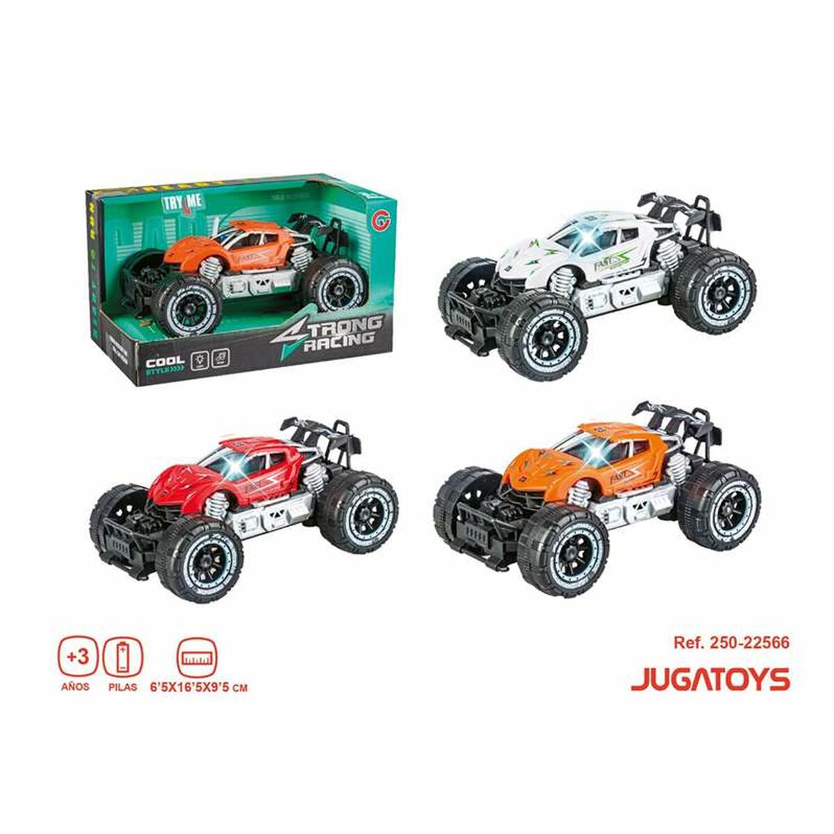 Liten leksaksbil Strong Racing 6,5 x 16,5 x 9,5 cm 1 antal - 4