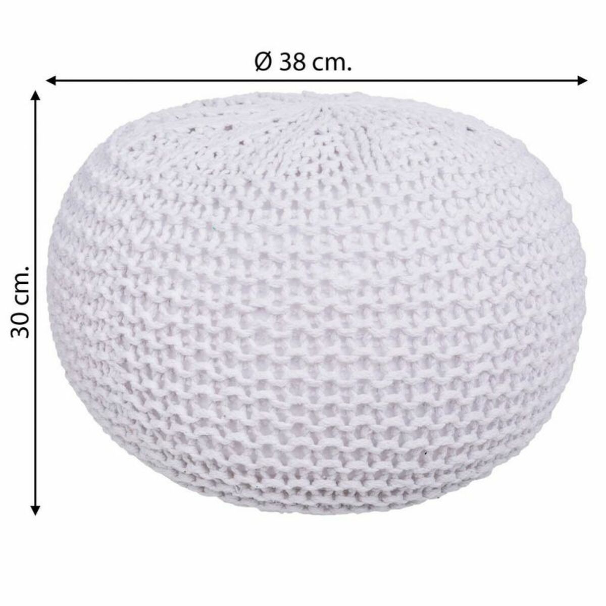 Puff Alexandra House Living Vit polystyren 38 x 30 x 38 cm - 5