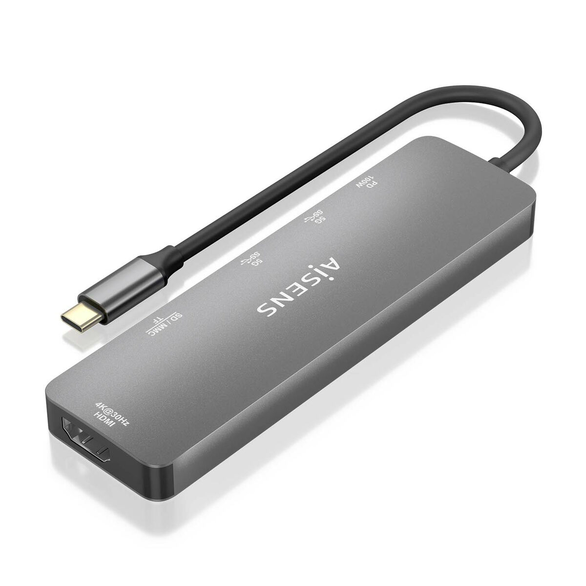 USB-HUB Aisens ASUC-6P016-GR Grå Multicolour - 2