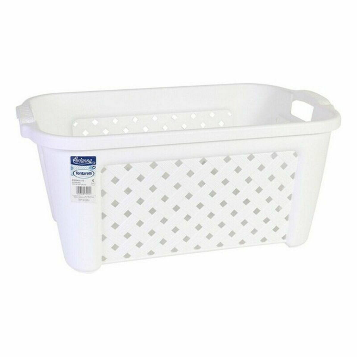 Tvättkorg Tontarelli 8065405/112 35 L Vit Rektangulär 58 x 38 x 26 cm (6 antal) - 2