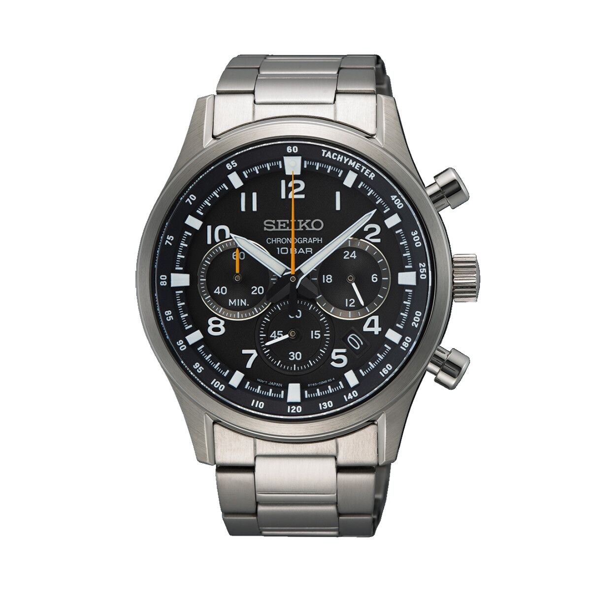 Herrklocka Seiko SSB447P1 Svart Silvrig