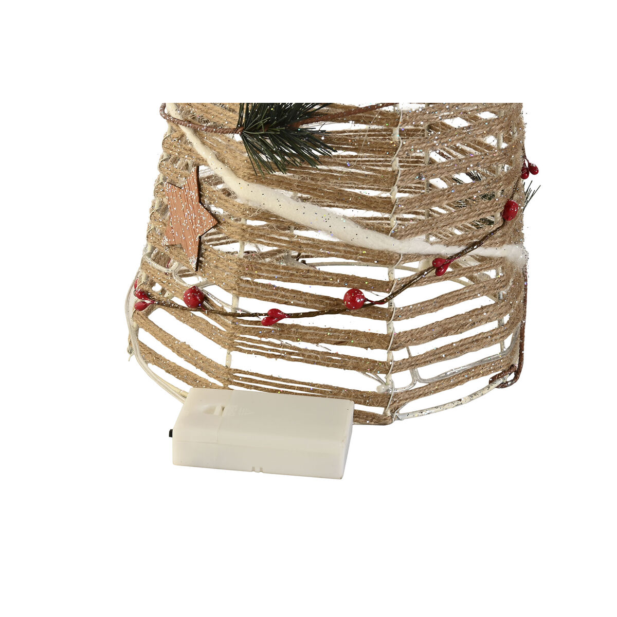 Julgranskula DKD Home Decor Röd Naturell 20 x 20 x 80 cm (3 Delar) - 3
