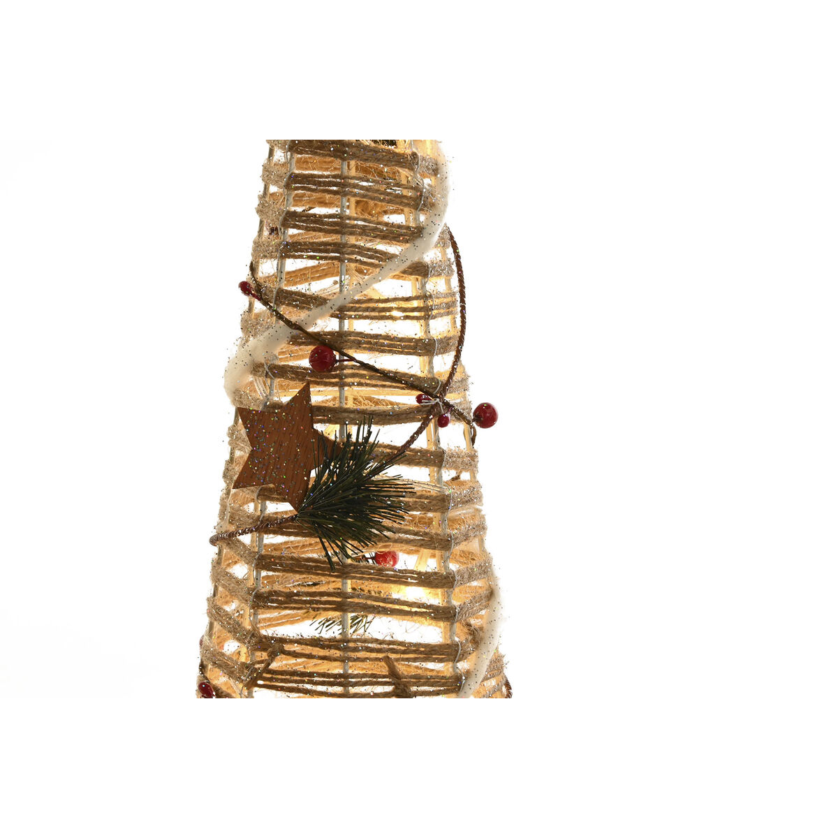Julgranskula DKD Home Decor Röd Naturell 20 x 20 x 80 cm (3 Delar) - 2