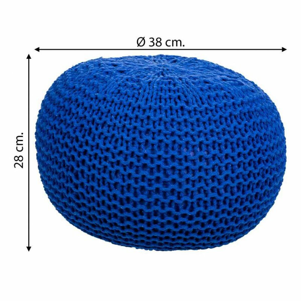 Puff Alexandra House Living Mörkblå polystyren 38 x 28 x 38 cm - 5